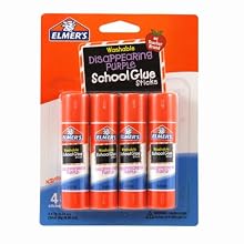 Elmer's Disappearing Purple School Glue Sticks, 0.24 oz Each, 4 Sticks per Pack (E543)