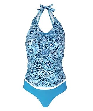 Turqoise print tankini 10
