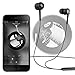 Wotmic In Ear Headphones Wired Earphones with Microphone Black Earbuds Stereo Sound In Line Control