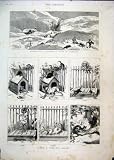 1885 DIGGING SNOWED-UP TRAIN SCOTLAND BULL-DOG SCENES