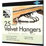 Closet Complete Ultra Thin No Slip Velvet Suit Hangers, Black, Set of 25 ~ Closet Complete