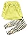 ASHERANGEL Toddler Girls Cardigan Top Striped Leggings Pant Clothing Set Outfits