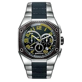 Men's Carrera� Athletic Chronograph Watch Stainless Steel Carbon Link Bracelet