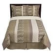 - Tan/Grey Grey Valley 4-pc. Cmfrtr Set - Queen