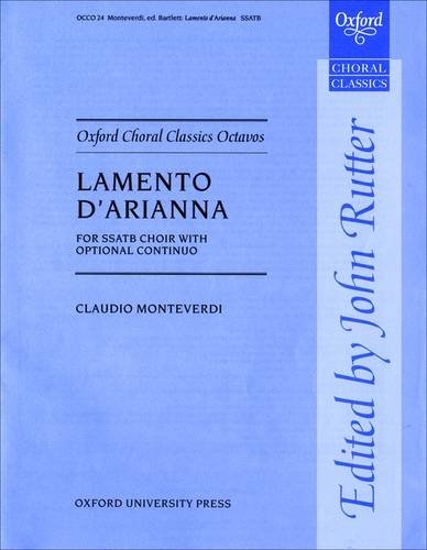Cover image : Lamento D'Arianna (Oxford Choral Classics Octavos)