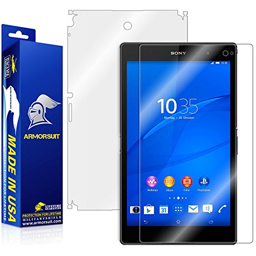 ArmorSuit MilitaryShield - Sony Xperia Z3 Tablet Compact Screen Protector + Full Body Skin Protector / Front + Back Anti-Bubble Ultra HD - Extreme Clarity & Touch Responsive Shield with Lifetime Replacement Warranty