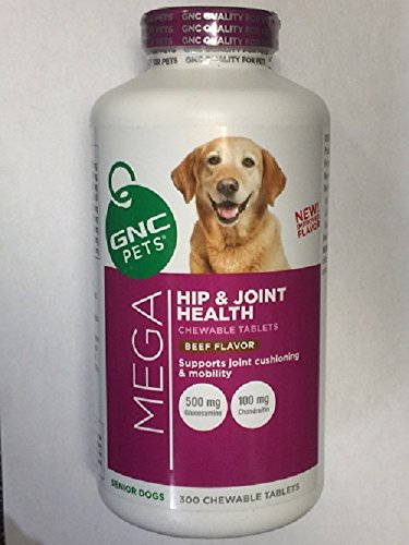 GNC Hip & Joint Supports Joint Cushioning & Mobility 300 Count Beef Senior Dog