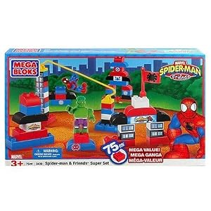 Marvel Spider-man and Friends - Mega Bloks Super Set - 75 Pieces by Mega Bloks