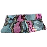 Lauren Merkin Eve Painted Snake-Print Clutch