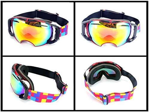 Anti-fog Spherical Ski Goggles Dual Lens Snowboarding Goggles with Original Goggle Case