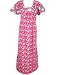 Womans Kaftans Caftan Floral Pink Cotton Knit Nightgown M