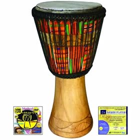 Djembe Player - Djembes solistes - Modele djembe Medium 55 cm +m�thodes DVD Djembe Player +CD +livret