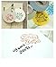 DECORA 6pcs Greeting Round Wooden Rubber Stamp(Miss You/for You/Thank You/Love/My Friend/Good Luck)