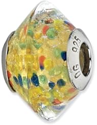 Sterling Silver Reflections Multicolor Italian Murano Glass Bead