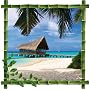Sticker Autocollant Trompe l'oeil Cadre Bambou Mal&hellip de Stickasticker