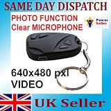SPY CAR KEY FOB CAMERA/CAMCORDER, HIGH RESOLUTION VIDEO with SOUND, includes 4GB SD MEMORY CARD, built in battery, MICROPHONE, PHOTO FUNCTION