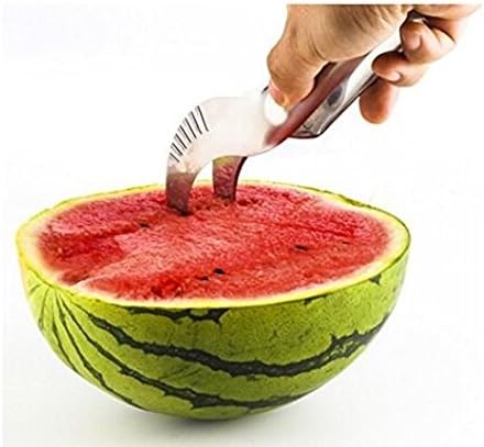 100% Orginal Premium Stainless Steel Watermelon Slicer Tongs, Corer, Cutter, Knife and Server by Vaibhav Pro