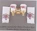 Reutter Porcelain Miniature Brass Tumbler Holder Set