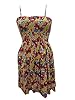 Boho Dress Floral Printed Spaghetti Tiered Cotton Sundress