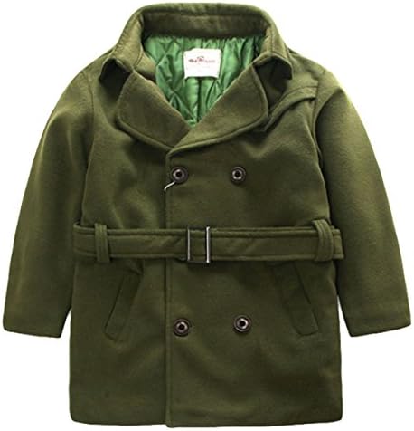 HHUU Baby Boys Kids Winter Warm Jacket Classic Outwears Coat-Green-1-2 Years