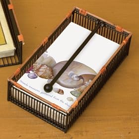 SEASHELL Paper guest towel NAPKIN caddy HOLDER shell NU by Beach Towels