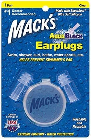 Macks Aquablock Clear Ear Plugs 1 Pr by MCKEON PRODUCTS INC
