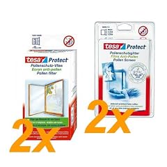 2x tesa Protect Pollenschutz-Vlies+ Pollenschutz-Gitter/ gut f�r Allergiker/Heuschnupfen/l�ften ohne Probleme/Abmessung je 1,30mx 1,50m/ wei�
