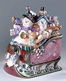 Porcelain Snowman w/Slide Cookie Jar