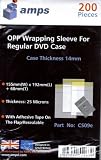 Electronics : 200 reusable wraps for standard (14mm) DVD cases