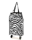 51xtInrVypL. SL160  Zebra Print Shopping Grocery Cart Collapsable