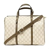 Gucci Vintage Web Brown Leather Gg Canvas Boston Bag 247205