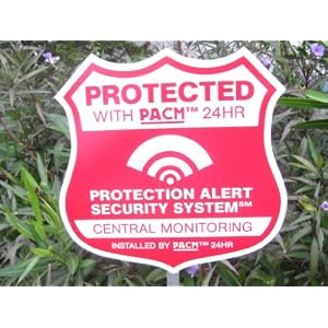 Home Security System Alarm Yard Sign & 6 Alarm Stickers