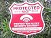 Home Security System Alarm Yard Sign & 6 Alarm STATIC CLING Stickers Red PACM