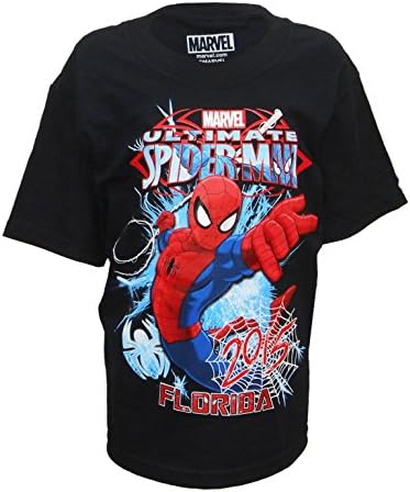 Marvel Young Boy's Spider Man Florida 2015 T-Shirt Large Black