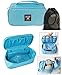 Travel Underwear Bra and Garment Soft Box Organizer with Removable Zipper Pouch, Handle and Bonus Drawstring Bag