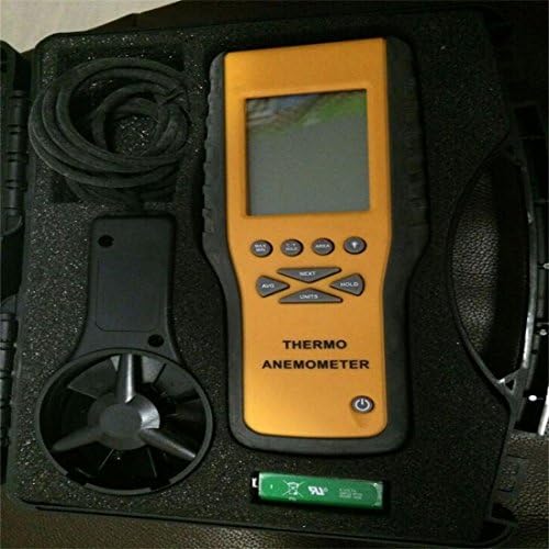 NIUDB Digital LCD Display CFM/CMM Thermo Anemometer Infrared Thermometer Airflow Wind Speed Gauge Meter