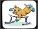 Mouse Pad with body, individuals, individual, humans, sport, person, jumping, dog, human, persons, athlete, people, animal, hurdle