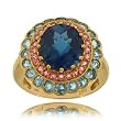 10K Gold Fashion Ring w/ Amethyst & Pink Tourmaline
