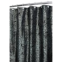 Park B. Smith Cabbage Rose Watershed Shower Curtain, Platinum