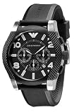  Emporio Armani Gents Round Stainless Steel And Black Ip Case Chronograph Black Dial Black Rubber Strap Watch :  emporio armani watches emporio armani gents round stainless steel and black ip case chronograph black dial black rubber strap watch strap emporio