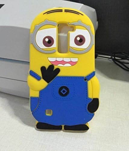 LG Phoenix 2 / Escape 3 / K8 / K7 Case, MobileCentral Cute Minion Soft Silicone Rubber Skin Protective Cover &amp; Stylus Pen