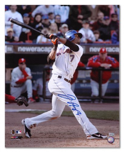 Jose Reyes New York Mets - Hitting - Autographed 16x20 Photograph
