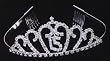 Quinceanera Tiara - Silver Toned - 2in.