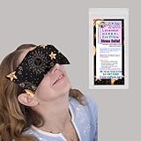 Lavender Eye Pillow for Stress Relief - Black Celestial Cotton