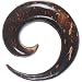 7/16" Coconut Wood Spiral Taper Plug