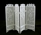Dolls House Bedroom Boudoir Furniture White Wire Screen