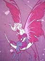 Sparkle Fairy Shirt Plum with Fairy design from Doe Mighty Fine, beautiful fantasy mythical fairy design Size: Small