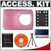 Olympus Pink Silicone Skin for FE-190 Digital Camera + Spare Li-42B Battery + Cameta Bonus Accessory Kit