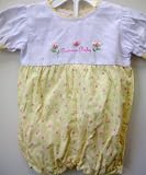 Baby Girl 6-9 Months, Yellow, Precious Baby, Romper Body Suit