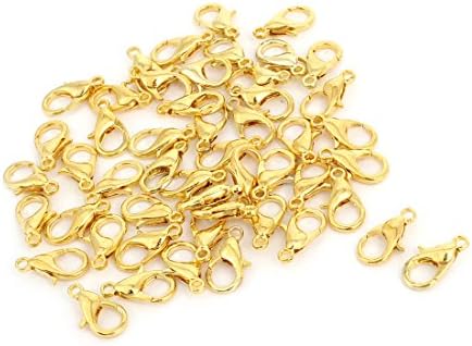 50 Pcs 12mm Lobster Claw Clasps Hook Buckles Necklace DIY Findings
